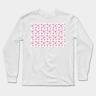 drawn peonies pattern Long Sleeve T-Shirt